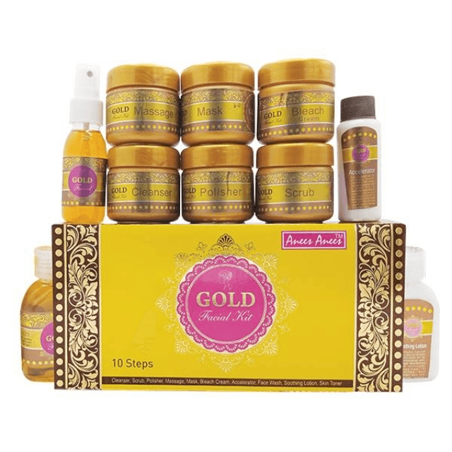 Gold Facial 10 Steps Box Kit